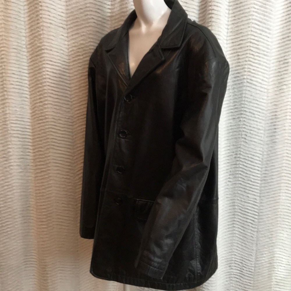 Perry Ellis Lamb Leather Coat